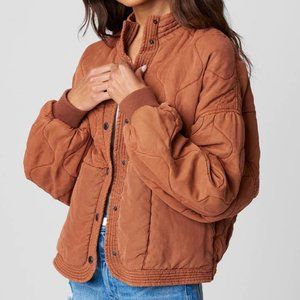 Blank NYC Quilted Drop Shoulder Jacket Nutmeg